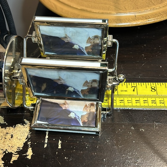 Rotating Silver-Tone Photo Frame Carousel - Silver - Picture 3 of 3